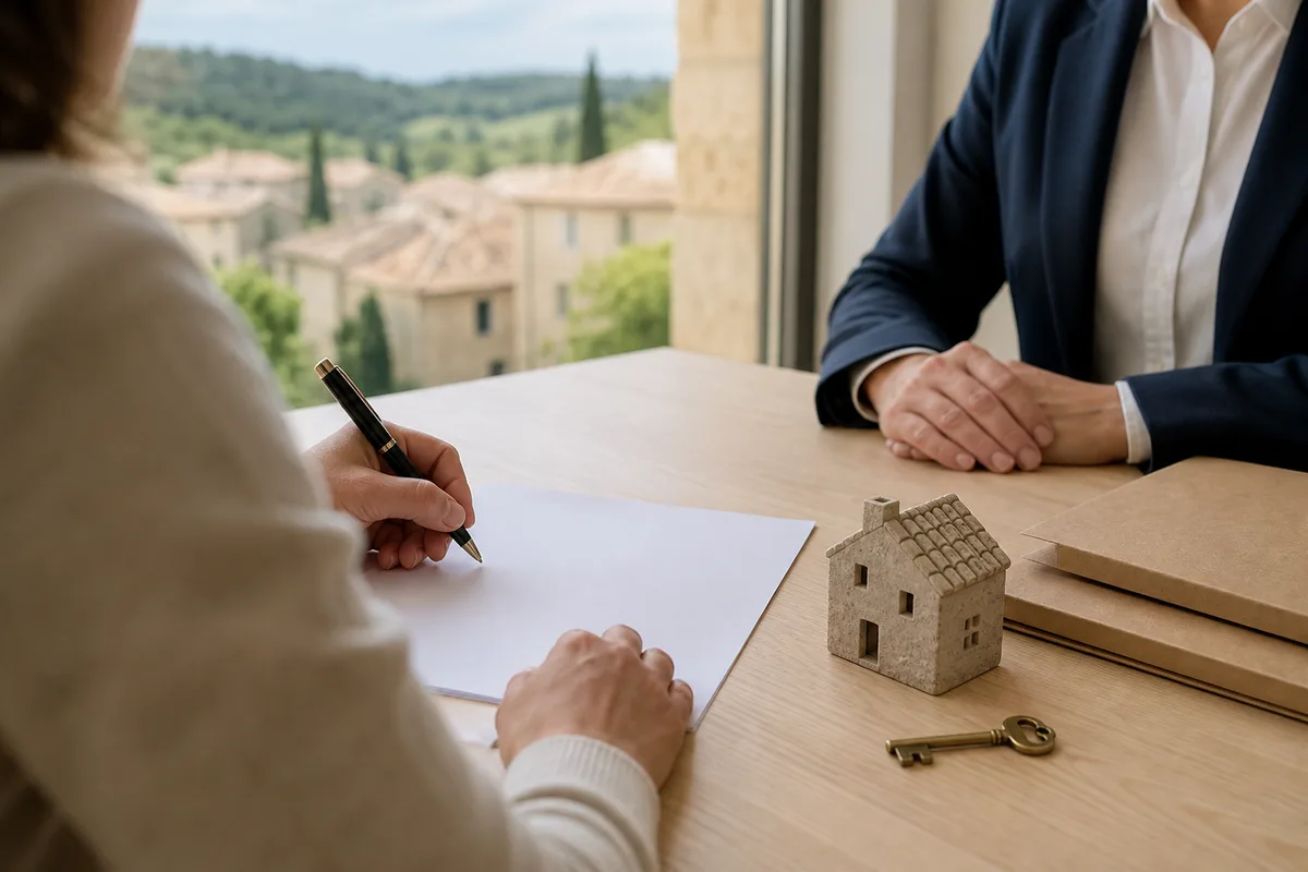 Personne signant un contrat de regroupement de crédits devant un conseiller